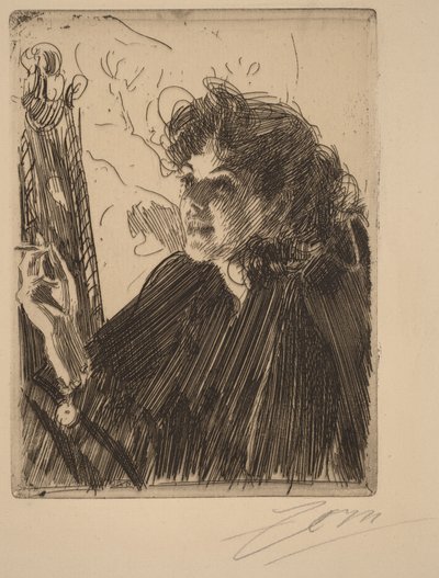 Mädchen mit Zigarette II von Anders Zorn