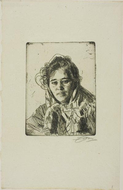 Junges Mädchen aus Mora (Kråkbergs Anna) von Anders Zorn