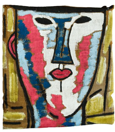 Empörung über Modigliani - Weibliches Gesicht von Ando Gilardi