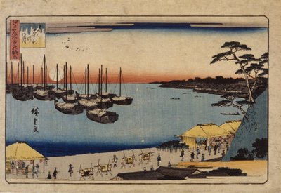 (Segelboote im Hafen) von Ando or Utagawa Hiroshige