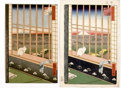 Asakusa-Reisfelder während des Hahnenfestes aus der Serie 