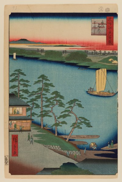 Niijuku-Fähre von Ando or Utagawa Hiroshige