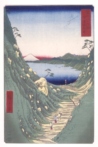 Shiojiri-Pass in der Provinz Shinano (Shinano Shiojiritōge) von Ando or Utagawa Hiroshige
