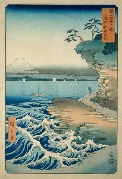 Die Küste bei Hota in der Provinz Awa von Ando or Utagawa Hiroshige