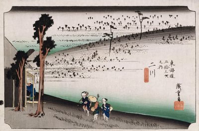Das Affenplateau, Futagawa", aus der Serie "Die dreiundfünfzig Stationen des Tokaido" von Ando or Utagawa Hiroshige
