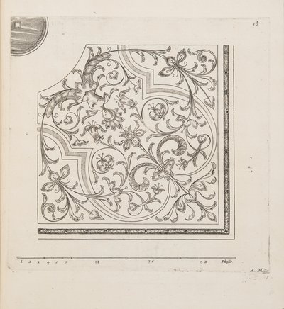 Entwurf für Parterre, aus Theatre des Plans et Jardinages, veröffentlicht 1652 von André Mollet