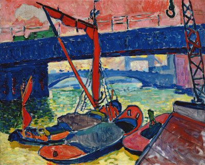 Lastkähne auf der Themse von Andre Derain
