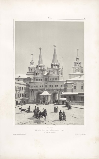 Das Auferstehungstor in Moskau, 1839 von Andre Durand