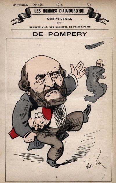 Karikatur von Edouard de Pompery (1812-1895) aus 