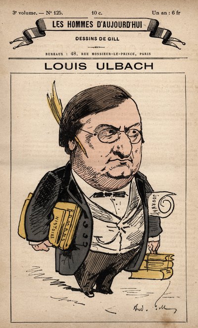 Karikatur von Louis Ulbach (1822-1889) aus 