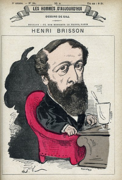 Porträt von Eugène Henri Brisson (1835-1912), französischer Anwalt, Journalist und Politiker. Karikatur von Gill, Paris von Andre Gill