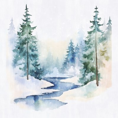 Friedlicher Winterwald von Andrea Haase