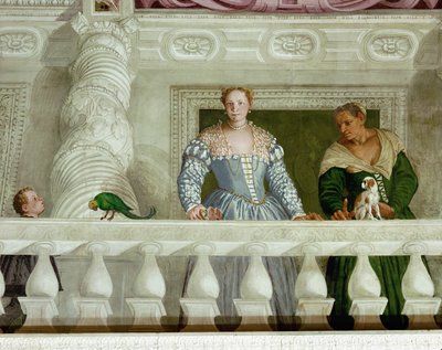 Dame am Geländer von Andrea Palladio