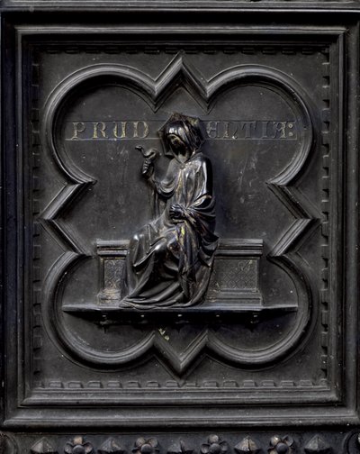 Klugheit, Tafel H der Südlichen Türen des Baptisteriums von San Giovanni, 1336 von Andrea Pisano