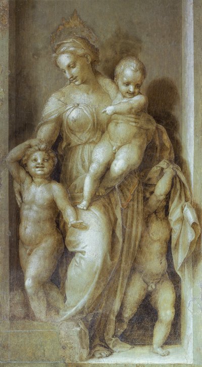 Darstellung der Nächstenliebe (Detail) aus Geschichten von St. Johannes von Andrea del Sarto