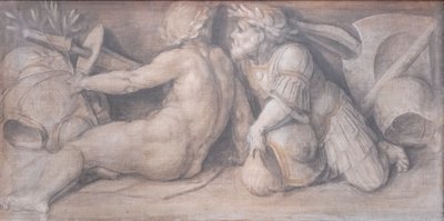 Szene mit Figuren im klassischen Stil von Andrea del Sarto