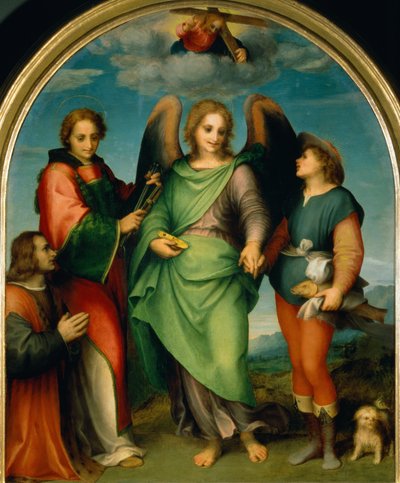 Der Erzengel Raphael mit Tobias, St. Leonard und dem Stifter Leonardo di Lorenzo Morelli von Andrea del Sarto