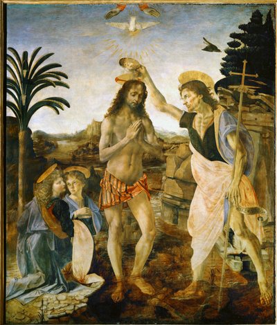 Taufe Christi von Andrea del Verrocchio
