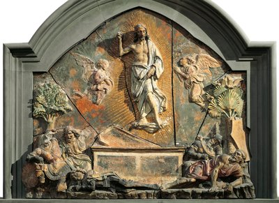 Die Auferstehung Christi (Der schlafende Soldat wird als Lorenzo de Medici dargestellt) von Andrea del Verrocchio
