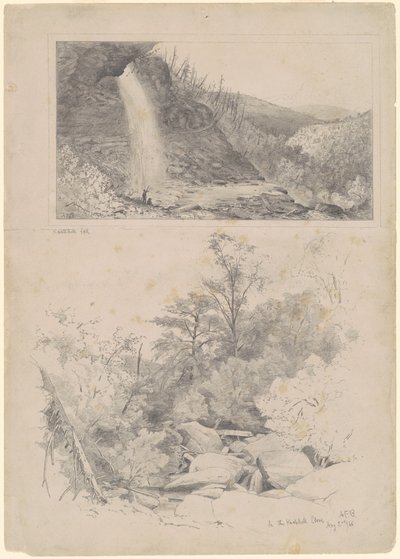 Kaatskill Fall; und In der Kaatskill-Schlucht von Andrew Fisher Bunner