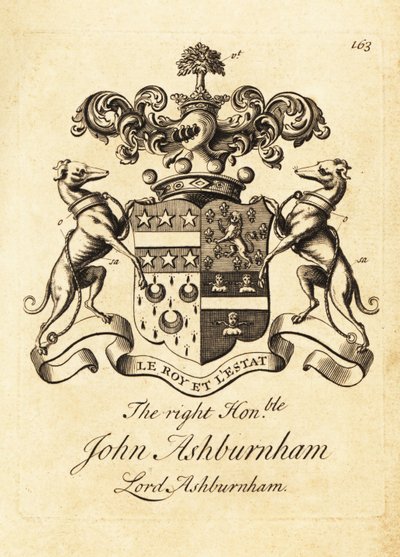 Wappen des Hochwohlgeborenen John Ashburnham, Lord Ashburnham von Andrew Johnston