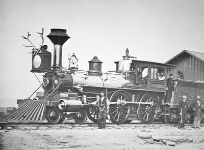 Lokomotive Nummer 23 an der Wyoming Station am Little Laramie River, Wyoming von Andrew Joseph Russell