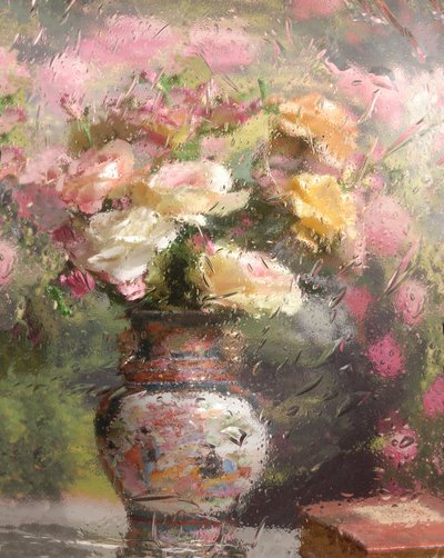Regentag Blumen von Andrey Morozov