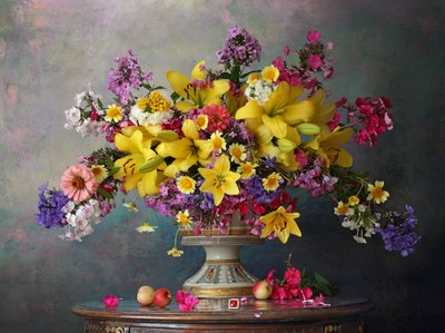 Lebendiges Blumenstillleben von Andrey Morozov