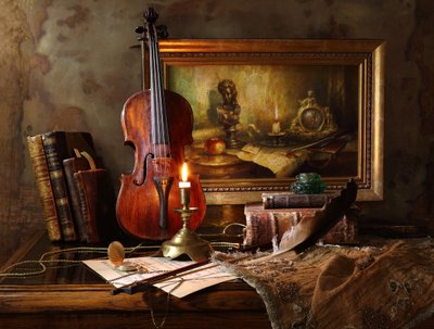 Vintage Violine Stillleben von Andrey Morozov