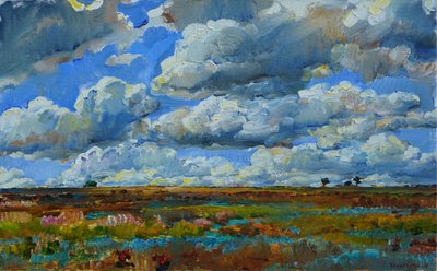 Großer Himmel Landschaft von Andrii Kutsachenko