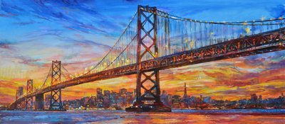 San Francisco Sonnenuntergang Brücke von Andrii Kutsachenko