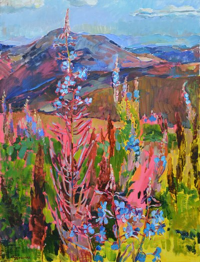 Lebendige Bergblumen von Andrii Kutsachenko