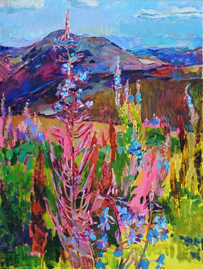 Lebendige Bergblumen von Andrii Kutsachenko