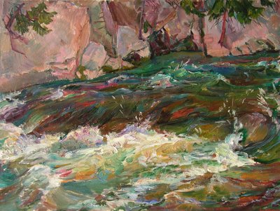 Lebhafte Fluss-Stromschnellen von Andrii Kutsachenko