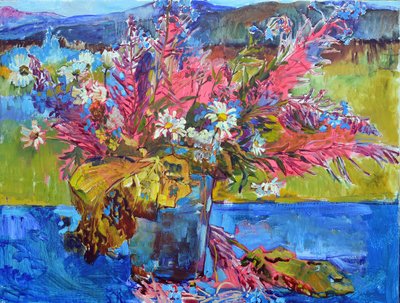 Lebendiger Wildblumenstrauß von Andrii Kutsachenko
