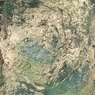 Goldener grüner Fluss von Anete Purina-Purite