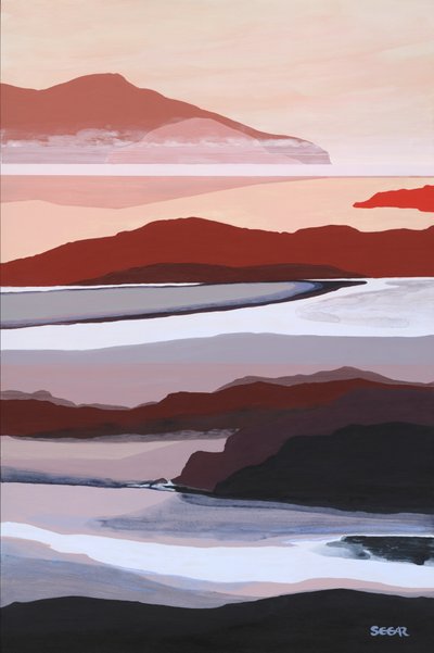 Abstrakte geschichtete Landschaft von Angela Seear