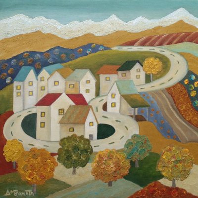Gemütliches Herbstdorf von Angeles M. Pomata