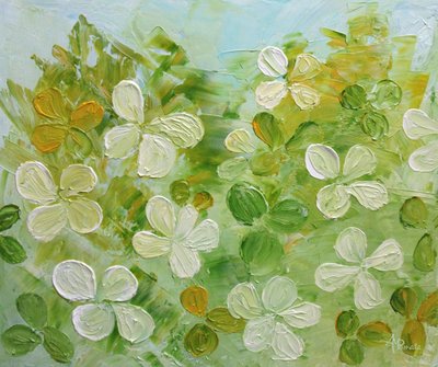 Frische grüne Blüten von Angeles M. Pomata