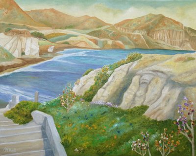 Klippenpfad am Meer von Angeles M. Pomata