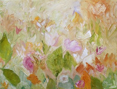 Strukturierte Pastellblumen von Angeles M. Pomata