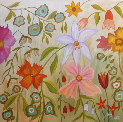 Lebendige Gartenblüten von Angeles M. Pomata