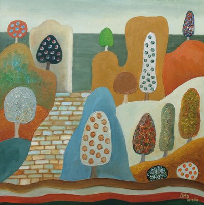 Verspielte Baumlandschaft von Angeles M. Pomata