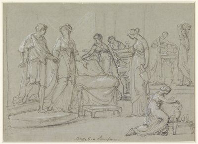 Braut und Bräutigam betreten ein Brautgemach von Angelica Kauffmann