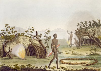 Eingeborenenhütte, New Holland, Tafel 64 aus 