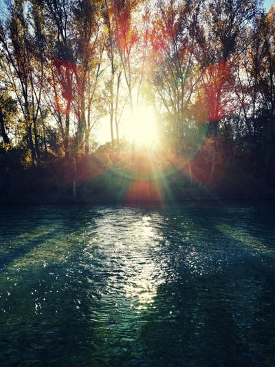 Goldenes Flusssonnenlicht von Angelo Cerantola