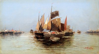 Segelboote, spätes 17. oder frühes 18. Jahrhundert von Angelo Maria Costa