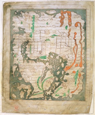 Rechteckige Weltkarte von Anglo Saxon