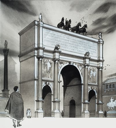Triumphbogen des Kaisers Lucius Septimius Severus, Rom von Angus McBride