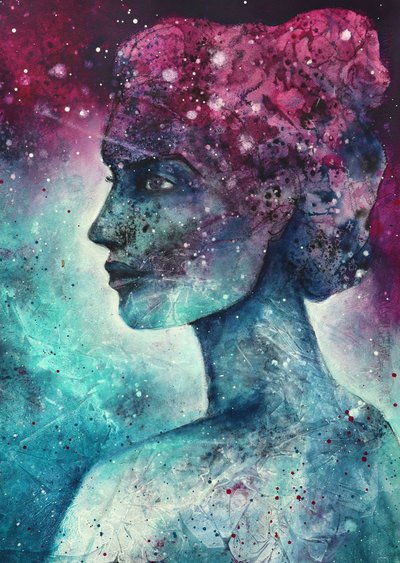 Kosmisches Frauenprofil von Ania Witwitzka